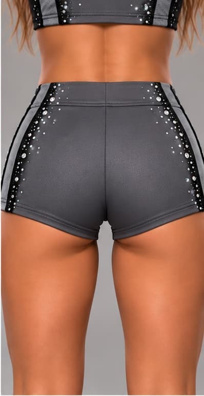 The Everyday Bike Shorts in charcoal black, back view