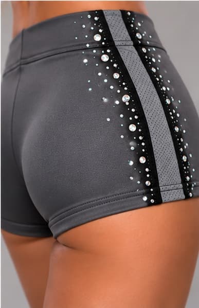 Detail of the back waistband and rhinestone stripe