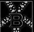 Detail of the custom B logo charm