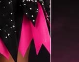 Detail of the jagged flame hem