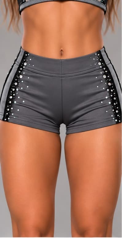 The Everyday Bike Shorts in charcoal black, front view
